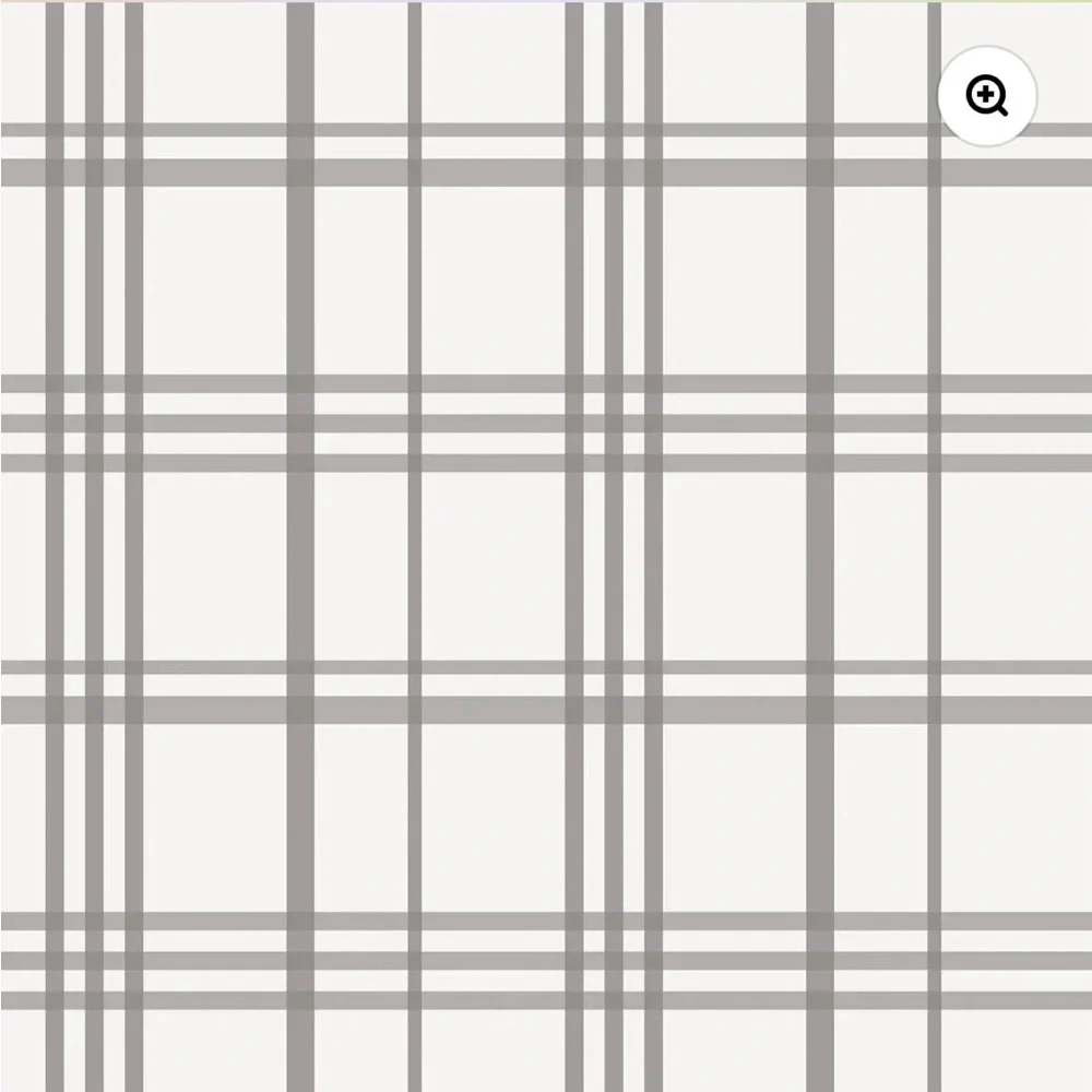 Wall Blush Carolina Peel & Stick Gray Plaid Wallpaper